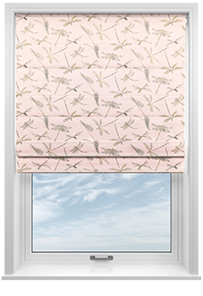 Dragonflies, Pink - Roman Blind